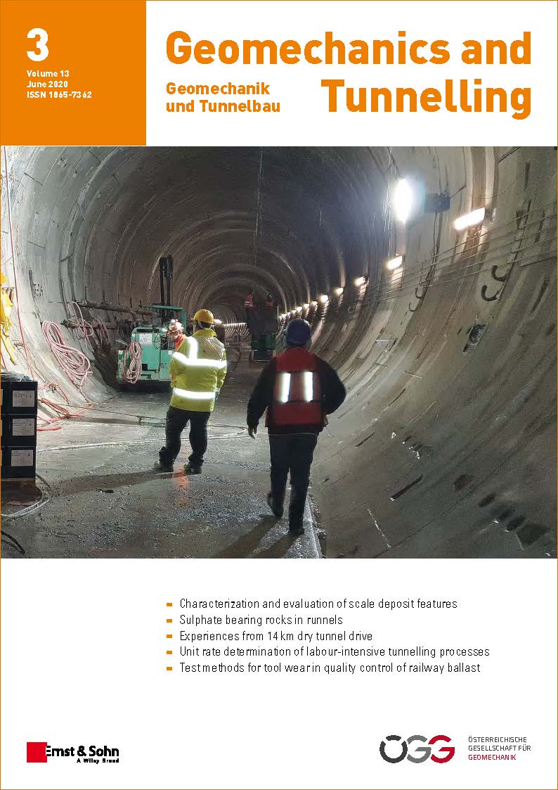Journal Geomechanics and Tunnelling 3/2020 published