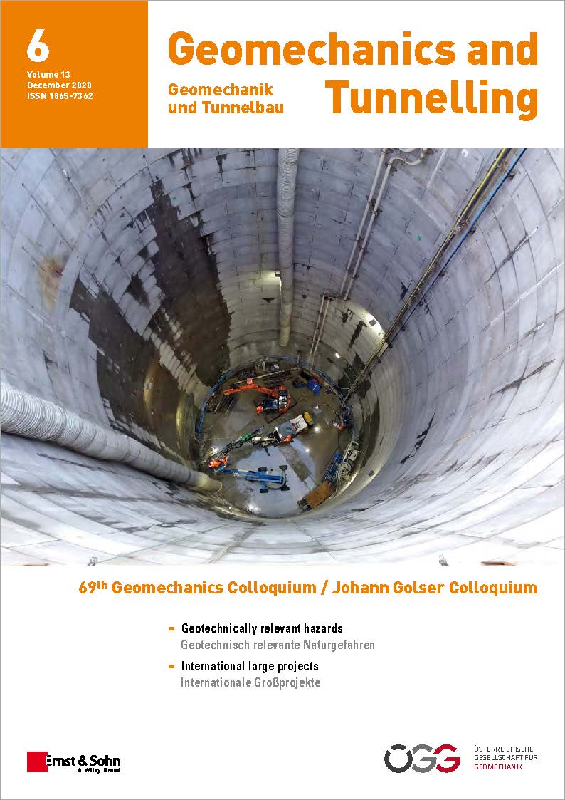 Journal Geomechanics and Tunnelling 6/2020 published