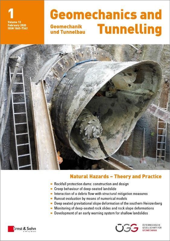 Journal Geomechanics and Tunnelling 01/20 published