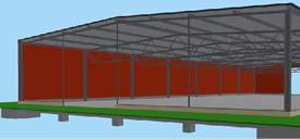  Konstruktion einer Stahlhalle im 3D-Lernraum